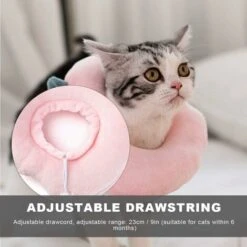 LangRay Isabelino Heiqlay Collare, Collare Di Recupero Per Gatti Collare Protettivo Regolabile Con Bordo Morbido Traspirante Collare Di Protezione Per Animali Domestici Progettato (1pz, Cuore Di Pesca -Cibi per gatti Italia 42065934 5