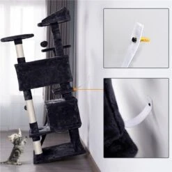 Yaheetech Tiragraffi Per Gatti Albero Tira Graffi Graffiatoio Sisal Naturale Giocattolo Giochi Gatto Elegante Con 2 Palle Antiribaltamento Nero 11 Yaheetech Tiragraffi Per Gatti Albero Tira Graffi Graffiatoio Sisal Naturale Giocattolo Giochi Gatto Elegante Con 2 Palle Antiribaltamento Nero -Cibi per gatti Italia 42260842 5