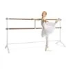 Klarfit Barre Marie Sbarra Da Danza Doppia, 220 X 113 Cm, 2 X 38mm Ø Bianco