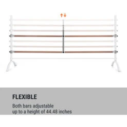 Klarfit Barre Marie Sbarra Da Danza Doppia, 220 X 113 Cm, 2 X 38mm Ø Bianco -Cibi per gatti Italia 46797921 3
