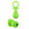 Trade Shop - Gioco Riportino Per Animali Ciuccio In Gomma Sonoro 14 Cm Morbido Per Cani Gatti Verde -Cibi per gatti Italia 47200250 1