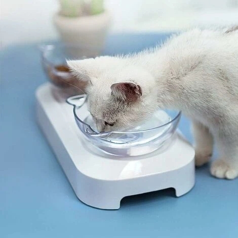 Kueatily Ciotola Per Gatti, Ciotola Per Gatti Elevata Per Animali Domestici Piattaforma Inclinata Di 15° Mangiatoia Per Gatti Doppio Angolo Regolabile In Altezza Perfetta Per Gatti E Cani Di Piccola T 5 Kueatily Ciotola Per Gatti, Ciotola Per Gatti Elevata Per Animali Domestici Piattaforma Inclinata Di 15° Mangiatoia Per Gatti Doppio Angolo Regolabile In Altezza Perfetta Per Gatti E Cani Di Piccola T - immagine 3