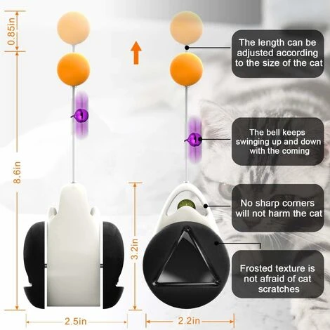 Kueatily Giocattolo Interattivo Per Gatti - Altalena Bilanciata - Sfera Rotante A 360 Gradi - Con Erba Gatta - Stimola L'istinto Di Caccia Attraente - Giocattolo Di Addestramento Del Gatto 4 Kueatily Giocattolo Interattivo Per Gatti - Altalena Bilanciata - Sfera Rotante A 360 Gradi - Con Erba Gatta - Stimola L'istinto Di Caccia Attraente - Giocattolo Di Addestramento Del Gatto - immagine 2