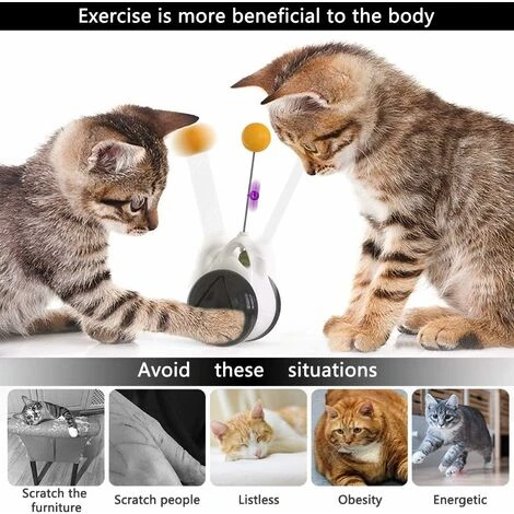 Kueatily Giocattolo Interattivo Per Gatti - Altalena Bilanciata - Sfera Rotante A 360 Gradi - Con Erba Gatta - Stimola L'istinto Di Caccia Attraente - Giocattolo Di Addestramento Del Gatto 7 Kueatily Giocattolo Interattivo Per Gatti - Altalena Bilanciata - Sfera Rotante A 360 Gradi - Con Erba Gatta - Stimola L'istinto Di Caccia Attraente - Giocattolo Di Addestramento Del Gatto - immagine 5