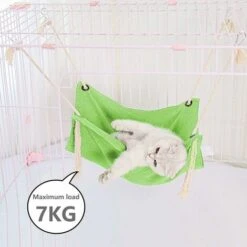 Kueatily Amaca Per Gatti Traspirante, Letto Sospeso Per Gatti Durevole Amaca Per Gatti Sospesa In Cotone E Lino Con Amaca Per Gatti/Gattino/Coniglio Fino A 7 Kg -Cibi per gatti Italia 47438136 3