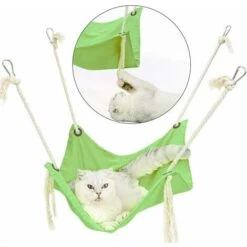 Kueatily Amaca Per Gatti Traspirante, Letto Sospeso Per Gatti Durevole Amaca Per Gatti Sospesa In Cotone E Lino Con Amaca Per Gatti/Gattino/Coniglio Fino A 7 Kg -Cibi per gatti Italia 47438136 4