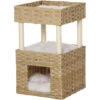 PawHut Casetta Per Gatti A 3 Livelli In Rattan PE Con Cuscini Lavabili In Peluche, 40x40x70cm - Legno 1 PawHut Casetta Per Gatti A 3 Livelli In Rattan PE Con Cuscini Lavabili In Peluche, 40x40x70cm - Legno -Cibi per gatti Italia 49341397 1