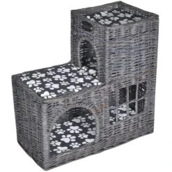 Casetta/Lettino/Castello/Albero Tiragraffi In Salice E Cuscino