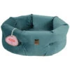 ZOLUX Cestino Per Gatti Chambord - Velluto Chesterfield - Diametro 41cm - Verde Pavone - 500243