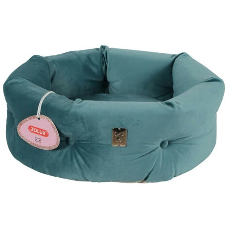 ZOLUX Cestino Per Gatti Chambord - Velluto Chesterfield - Diametro 41cm - Verde Pavone - 500243 3 ZOLUX Cestino Per Gatti Chambord - Velluto Chesterfield - Diametro 41cm - Verde Pavone - 500243