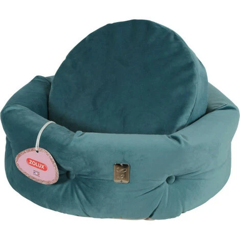 ZOLUX Cestino Per Gatti Chambord - Velluto Chesterfield - Diametro 41cm - Verde Pavone - 500243 4 ZOLUX Cestino Per Gatti Chambord - Velluto Chesterfield - Diametro 41cm - Verde Pavone - 500243 - immagine 2