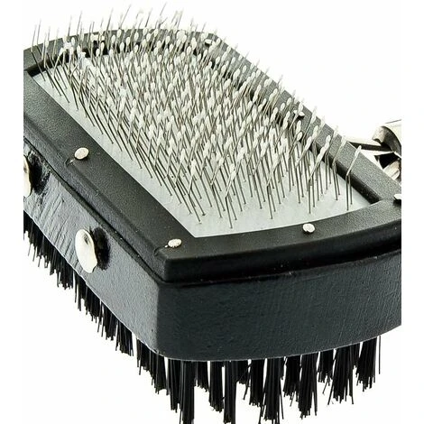 Ferribiella Cardatore Doppio Con Manico In Legno Per Cani E Gatti 4 Ferribiella Cardatore Doppio Con Manico In Legno Per Cani E Gatti - immagine 2