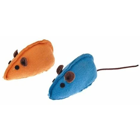 Ferribiella Gioco Topolini In Canvas Per Gatti 2 Pezzi 3 Ferribiella Gioco Topolini In Canvas Per Gatti 2 Pezzi