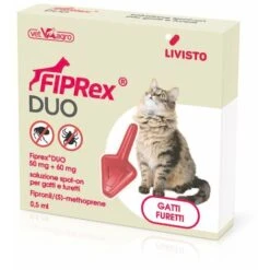 Fiprex Duo Spot-on Contro Pulci, Zecche, Pidocchi E Acari 1 Pipetta Per Gatti E Furetti