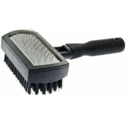 Ferribiella Cardatore Doppio Con Manico Ergonomico Per Cani E Gatti