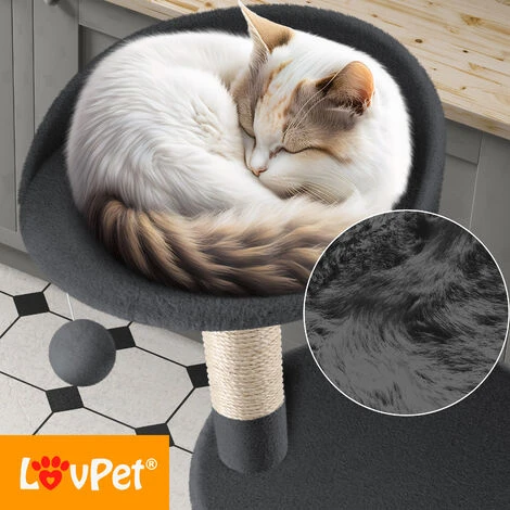 KESSER® Palo Tiragraffi Per Gatti Albero Per Gatti, Torre Per Arrampicarsi, Con Tronchi In Sisal, Tana, Con Grotta, Palline, Sisal E Corda Per Giocare, Altezza 112 Cm, Con Tante Opzioni Di Gioco E Coc 5 KESSER® Palo Tiragraffi Per Gatti Albero Per Gatti, Torre Per Arrampicarsi, Con Tronchi In Sisal, Tana, Con Grotta, Palline, Sisal E Corda Per Giocare, Altezza 112 Cm, Con Tante Opzioni Di Gioco E Coc - immagine 3