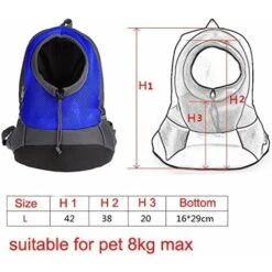 Zaino Per Animali Domestici Per Cuccioli Di Cane Di Piccola Taglia (8 Kg Max) Borsa Da Viaggio Anteriore Per Animali Domestici Da Viaggio Borsa Posteriore Traspirante In Rete Morbida 42 38 20 Cm - B -Cibi per gatti Italia 52008250 5