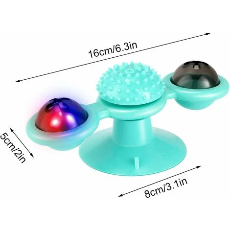 Giradischi Giocattolo Per Gatti A Mulino A Vento Con Erba Gatta E Palla LED Giocattolo Interattivo Per Massaggi Per Gatti E Gattini 4 Giradischi Giocattolo Per Gatti A Mulino A Vento Con Erba Gatta E Palla LED Giocattolo Interattivo Per Massaggi Per Gatti E Gattini - immagine 2