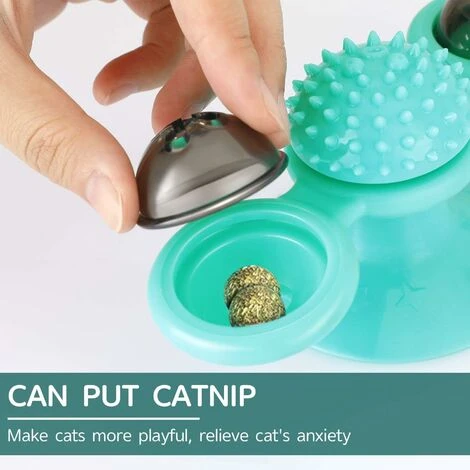 Giradischi Giocattolo Per Gatti A Mulino A Vento Con Erba Gatta E Palla LED Giocattolo Interattivo Per Massaggi Per Gatti E Gattini 6 Giradischi Giocattolo Per Gatti A Mulino A Vento Con Erba Gatta E Palla LED Giocattolo Interattivo Per Massaggi Per Gatti E Gattini - immagine 4