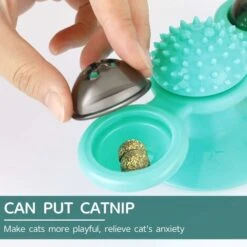 Giradischi Giocattolo Per Gatti Mulino A Vento Con Catnip E Palla LED Giocattolo Interattivo Per Massaggi Per Gatti Gattini -Cibi per gatti Italia 52010729 4