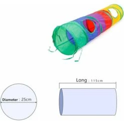 Cat Play Tunnel Pieghevole Lettino Per Gatti/Conigli/Cane Con 2 Canali Perfetto Per Fare Gli Esercizi E Soddisfare La Curiosità Al Gatto -Cibi per gatti Italia 52013000 5