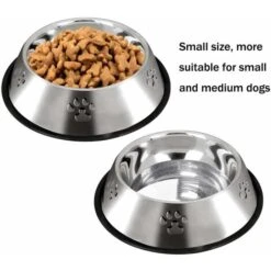 LangRay 2 Ciotole Per Cani In Acciaio Inossidabile Con Fondo In Gomma Antiscivolo, Piccola Ciotola Per Animali Domestici E Ciotola Per L'acqua (fondo Della Ciotola: 18 Cm, Bocca Della Ciotola: 13 Cm) 11 LangRay 2 Ciotole Per Cani In Acciaio Inossidabile Con Fondo In Gomma Antiscivolo, Piccola Ciotola Per Animali Domestici E Ciotola Per L'acqua (fondo Della Ciotola: 18 Cm, Bocca Della Ciotola: 13 Cm) -Cibi per gatti Italia 52015552 5