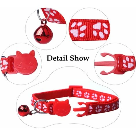 LangRay 6X Collare Per Cuccioli Di Gattini Regolabile Riflettente Anti Strangolamento Con Campanello E Fibbia Di Sicurezza, Simpatica Fornitura Di Animali Multicolori (A6) 5 LangRay 6X Collare Per Cuccioli Di Gattini Regolabile Riflettente Anti Strangolamento Con Campanello E Fibbia Di Sicurezza, Simpatica Fornitura Di Animali Multicolori (A6) - immagine 3