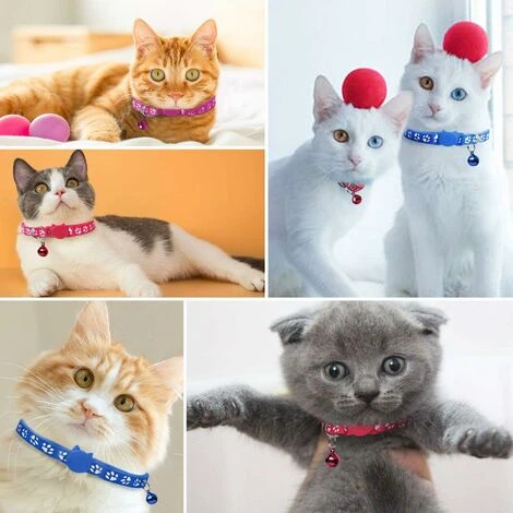 LangRay 6X Collare Per Cuccioli Di Gattini Regolabile Riflettente Anti Strangolamento Con Campanello E Fibbia Di Sicurezza, Simpatica Fornitura Di Animali Multicolori (A6) 7 LangRay 6X Collare Per Cuccioli Di Gattini Regolabile Riflettente Anti Strangolamento Con Campanello E Fibbia Di Sicurezza, Simpatica Fornitura Di Animali Multicolori (A6) - immagine 5