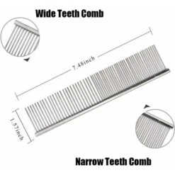 Pettine Per Toelettatura LangRay, Pettine Per Cani In Acciaio Inossidabile, Pettine Per Animali Domestici Per Cani A Pelo Lungo Strumenti Per Toelettatura Da Barbiere -Cibi per gatti Italia 52015755 4