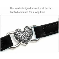 Collane Per Gatti LangRay Con Ciondolo A Cuore E Accessori Per Animali In Cristallo Bling Di Cristallo Nero -Cibi per gatti Italia 52015780 3