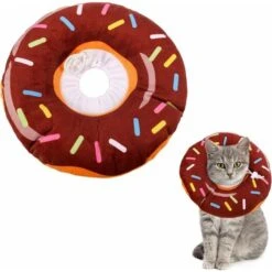 LangRay Collare Di Recupero Per Gatti Comodo Collare Di Recupero Collare Protettivo Collare Per Cani Per Gatti Carini (S, Rosquillas)