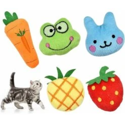 5 Pezzi Catnip Toys, Catnip Cat Toys Peluche Catnip Toys Catnip Interactive Masticare Giocattoli Per Gattino Gattino Gatto