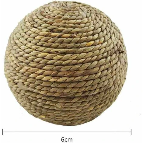 Palla Di Erba Naturale Masticabile Per Animali Domestici Per Piccoli Giocattoli Per La Pulizia Dei Denti Di Gatto Roditore 4 Palla Di Erba Naturale Masticabile Per Animali Domestici Per Piccoli Giocattoli Per La Pulizia Dei Denti Di Gatto Roditore - immagine 2