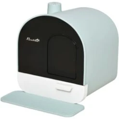 PawHut Lettiera Per Gatti Chiusa Con Filtri, Paletta E Vassoio Removibile, Struttura In PP, 43x44x47cm, Verde