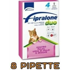 Fipralone Duo Gatto 8 Pipette Antiparassitario Lunga Scadenza