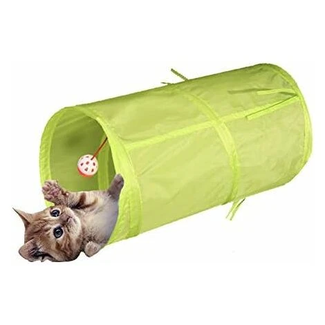 SOEKAVIA Tunnel Per Gatti, Pieghevole, Leggero, A 5 Vie, Con Pompon E Campanelle, Giocattolo Interattivo Per Gattini, Coniglietti, Cuccioli, Furetti, Porcellini D'India, Verde Fluorescente 3 SOEKAVIA Tunnel Per Gatti, Pieghevole, Leggero, A 5 Vie, Con Pompon E Campanelle, Giocattolo Interattivo Per Gattini, Coniglietti, Cuccioli, Furetti, Porcellini D'India, Verde Fluorescente