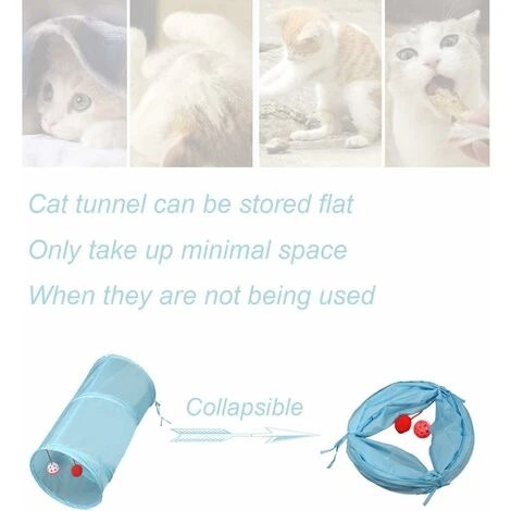 SOEKAVIA Tunnel Per Gatti, Pieghevole, Leggero, A 5 Vie, Con Pompon E Campanelle, Giocattolo Interattivo Per Gattini, Coniglietti, Cuccioli, Furetti, Porcellini D'India, Verde Fluorescente 6 SOEKAVIA Tunnel Per Gatti, Pieghevole, Leggero, A 5 Vie, Con Pompon E Campanelle, Giocattolo Interattivo Per Gattini, Coniglietti, Cuccioli, Furetti, Porcellini D'India, Verde Fluorescente - immagine 4
