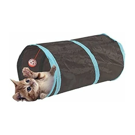 SOEKAVIA Tunnel Per Gatti, Pieghevole, Leggero, A 5 Vie, Con Pompon E Campanelle, Giocattolo Interattivo Per Gattini, Coniglietti, Cuccioli, Furetti, Porcellini D'India, Nero Scuro 3 SOEKAVIA Tunnel Per Gatti, Pieghevole, Leggero, A 5 Vie, Con Pompon E Campanelle, Giocattolo Interattivo Per Gattini, Coniglietti, Cuccioli, Furetti, Porcellini D'India, Nero Scuro