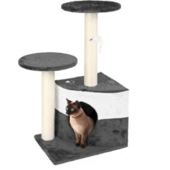 Albero Tiragraffi Per Gatti Grigio 71 Cm Albero Per Arrampicarsi Tiragraffi Gatto