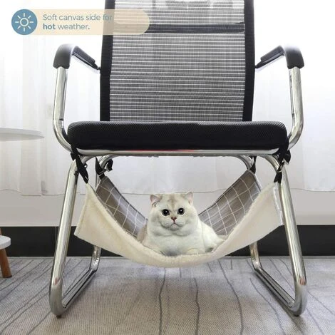 HIASDFLS Amaca Per Gatti, Amaca Traspirante Con Gabbia Per Animali Domestici Con Cinghie Regolabili E Ganci In Metallo, Letto Per Amaca Per Animali Domestico Sospeso Bifacciale Per Gatti, Furetti, Cuc 5 HIASDFLS Amaca Per Gatti, Amaca Traspirante Con Gabbia Per Animali Domestici Con Cinghie Regolabili E Ganci In Metallo, Letto Per Amaca Per Animali Domestico Sospeso Bifacciale Per Gatti, Furetti, Cuc - immagine 3