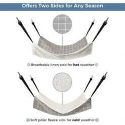 HIASDFLS Amaca Per Gatti, Amaca Traspirante Con Gabbia Per Animali Domestici Con Cinghie Regolabili E Ganci In Metallo, Letto Per Amaca Per Animali Domestico Sospeso Bifacciale Per Gatti, Furetti, Cuc 10 HIASDFLS Amaca Per Gatti, Amaca Traspirante Con Gabbia Per Animali Domestici Con Cinghie Regolabili E Ganci In Metallo, Letto Per Amaca Per Animali Domestico Sospeso Bifacciale Per Gatti, Furetti, Cuc -Cibi per gatti Italia 59383538 4