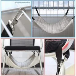 HIASDFLS Amaca Per Gatti, Amaca Traspirante Con Gabbia Per Animali Domestici Con Cinghie Regolabili E Ganci In Metallo, Letto Per Amaca Per Animali Domestico Sospeso Bifacciale Per Gatti, Furetti, Cuc 11 HIASDFLS Amaca Per Gatti, Amaca Traspirante Con Gabbia Per Animali Domestici Con Cinghie Regolabili E Ganci In Metallo, Letto Per Amaca Per Animali Domestico Sospeso Bifacciale Per Gatti, Furetti, Cuc -Cibi per gatti Italia 59383538 5