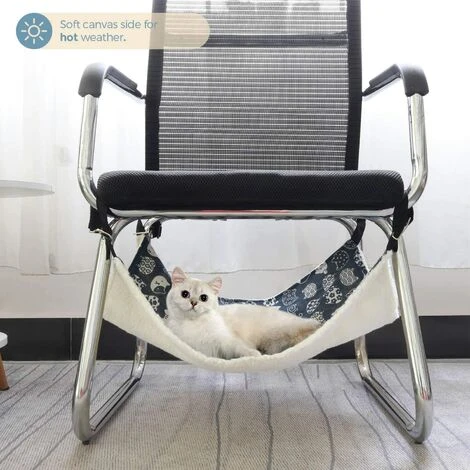 HIASDFLS Amaca Per Gatti, Amaca Traspirante Con Gabbia Per Animali Domestici Con Cinghie Regolabili E Ganci In Metallo, Letto Per Amaca Per Animali Domestico Sospeso Bifacciale Per Gatti, Furetti, Cuc 5 HIASDFLS Amaca Per Gatti, Amaca Traspirante Con Gabbia Per Animali Domestici Con Cinghie Regolabili E Ganci In Metallo, Letto Per Amaca Per Animali Domestico Sospeso Bifacciale Per Gatti, Furetti, Cuc - immagine 3