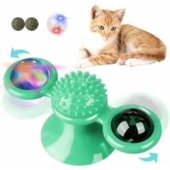 Mulino A Vento, Giradischi, Giocattolo Per Gatti, Ventosa, Giocattolo Interattivo Rotante, Spazzola Per Peli Di Gatto, Giradischi, Massaggi, Graffi, Solletico. -Cibi per gatti Italia 63843877 2