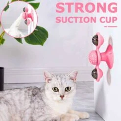 Mulino A Vento, Giradischi, Giocattolo Per Gatti, Ventosa, Giocattolo Interattivo Rotante, Spazzola Per Peli Di Gatto, Giradischi, Massaggi, Graffi, Solletico. -Cibi per gatti Italia 63846067 4