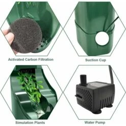 Gocciolatore D'acqua Per Fontanella Per Rettili Camaleonte, Adatto Per Serpente, Geco, Lucertola, Camaleonte, Drago Barbuto, Distributore D'acqua, Ciotola Per L'acqua, Cascata Per Habitat Per Rettili -Cibi per gatti Italia 63852232 4