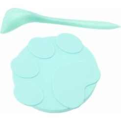 Kueatily 1 Set Coperchio Barattolo In Silicone Con Cucchiaio Per Alimenti Per Animali Domestici (verde)