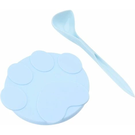 Kueatily 1 Set Coperchio Barattolo In Silicone Con Cucchiaio Per Alimenti Per Animali Domestici (blu) 3 Kueatily 1 Set Coperchio Barattolo In Silicone Con Cucchiaio Per Alimenti Per Animali Domestici (blu)