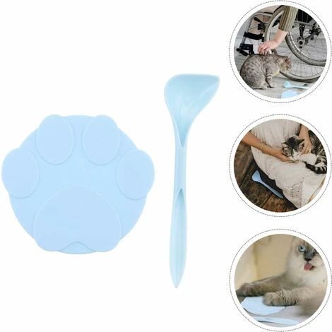 Kueatily 1 Set Coperchio Barattolo In Silicone Con Cucchiaio Per Alimenti Per Animali Domestici (blu) 4 Kueatily 1 Set Coperchio Barattolo In Silicone Con Cucchiaio Per Alimenti Per Animali Domestici (blu) - immagine 2