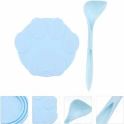 Kueatily 1 Set Coperchio Barattolo In Silicone Con Cucchiaio Per Alimenti Per Animali Domestici (blu) 7 Kueatily 1 Set Coperchio Barattolo In Silicone Con Cucchiaio Per Alimenti Per Animali Domestici (blu) -Cibi per gatti Italia 64663468 3